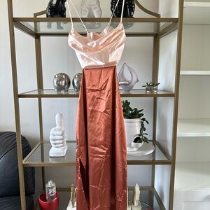 Satin cutout dress